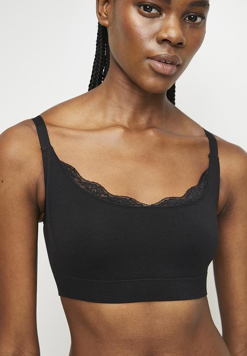 Easy Curves Shapewear - Bralette with lace - Black