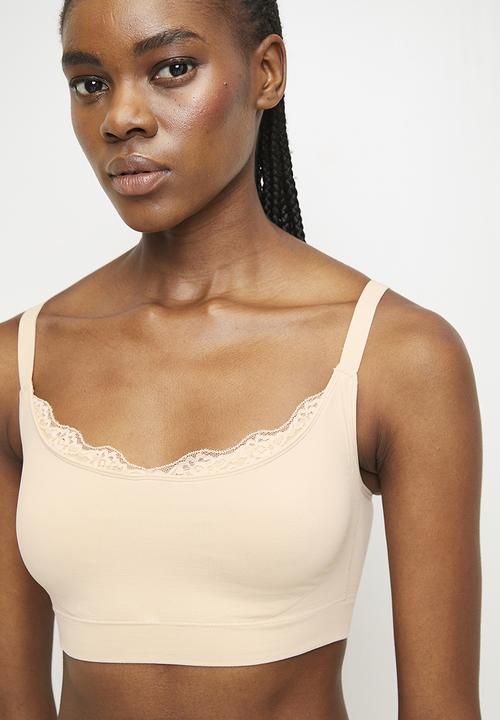 Easy Curves Shapewear - Bralette with lace - Ecru beige