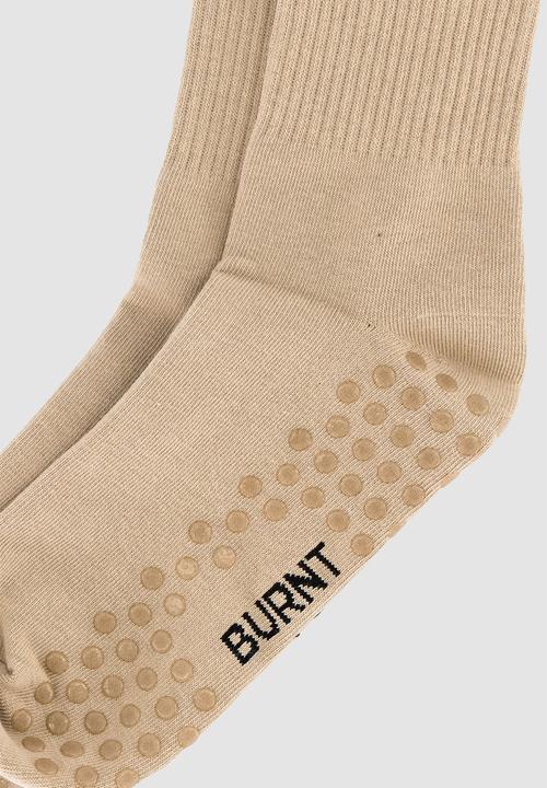 Burnt  - Studio Grip Sock - Cashew