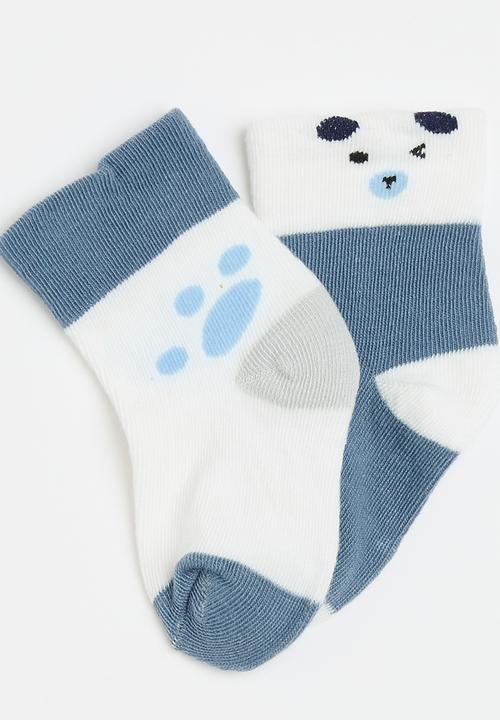 Pop Candy - Cotton tube socks - blue/white