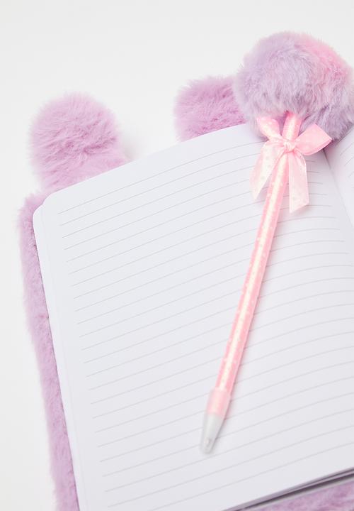Pop Candy - Plush bunny notebook - purple
