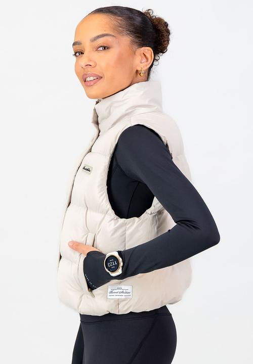 Burnt  - Montana Thermolite Puffer Gilet - Cream