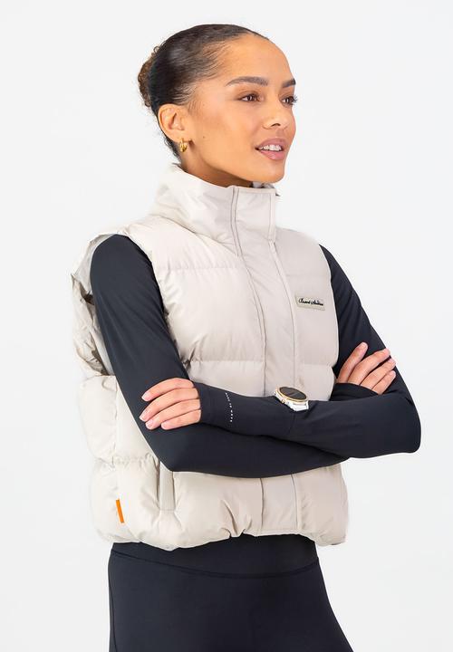 Burnt  - Montana Thermolite Puffer Gilet - Cream