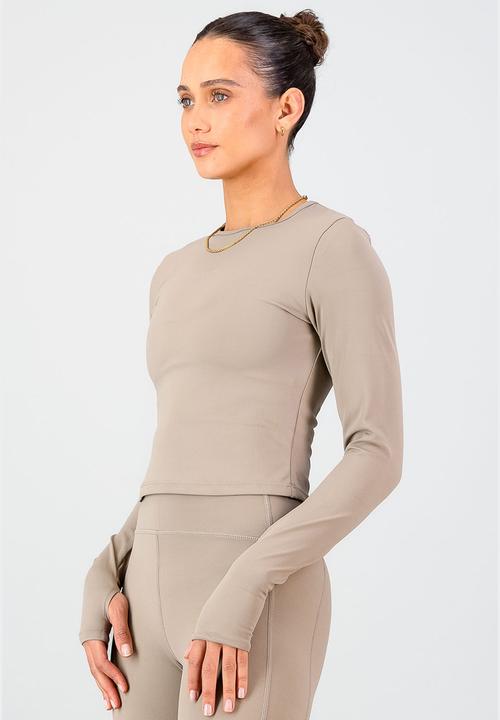 Burnt  - Olivia Fitted Long Sleeve - Cashew