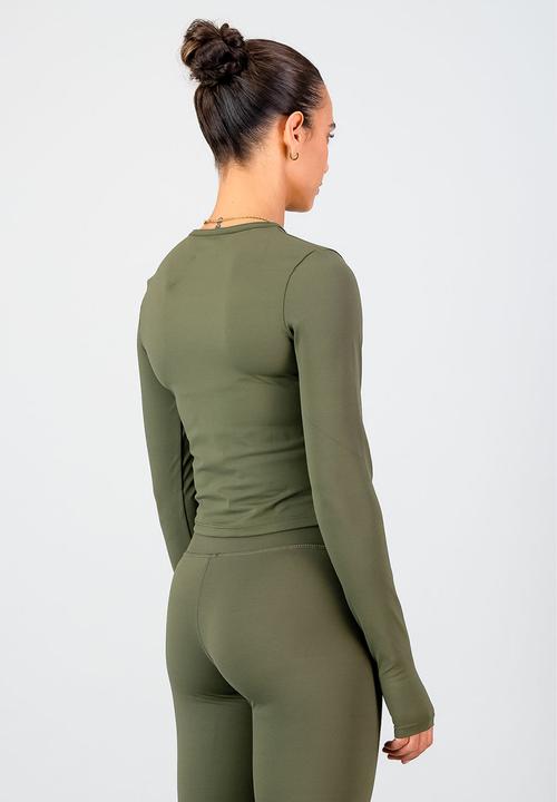 Burnt  - Olivia Fitted Long Sleeve - Olive
