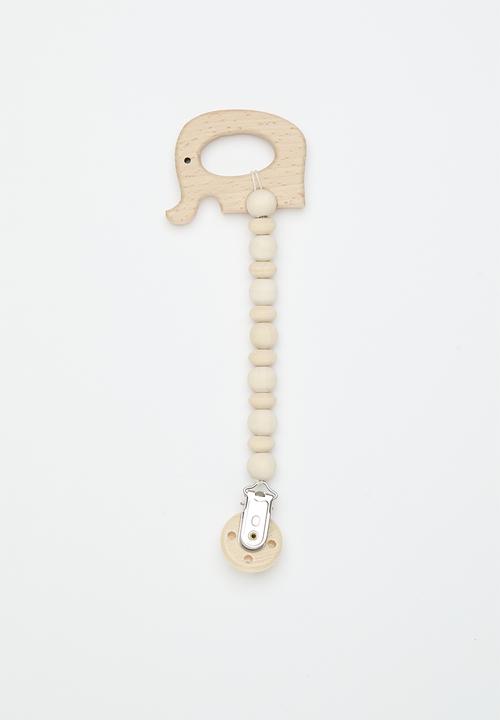 Pop Candy - 2 pack wooden pacifier chain - natural