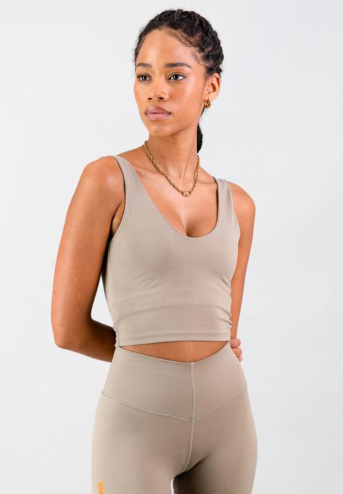 Burnt  - Aria Supportive Tank - Cashew