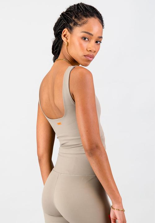 Burnt  - Aria Supportive Tank - Cashew