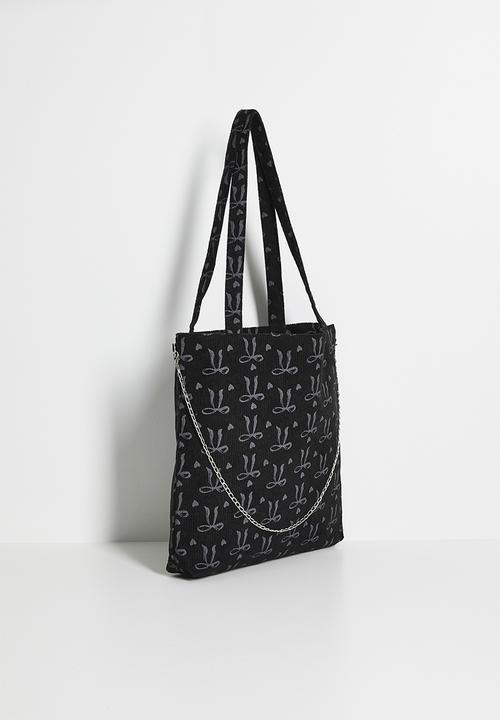 Pop Candy - Corduroy tote bag - black