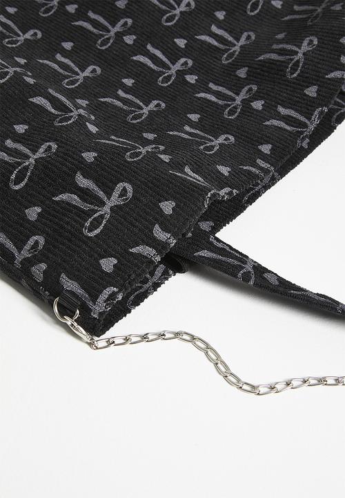 Pop Candy - Corduroy tote bag - black