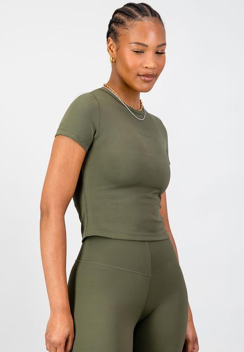 Burnt  - Olivia Fitted Tee - Olive