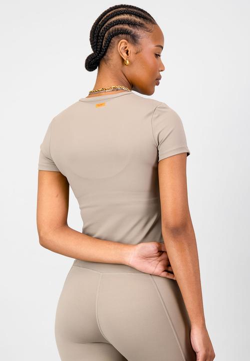 Burnt  - Olivia Fitted Tee - Cashew