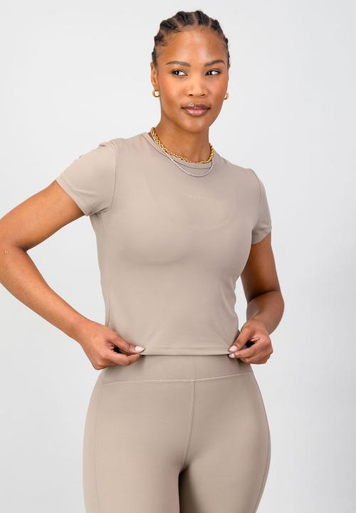 Burnt  - Olivia Fitted Tee - Cashew