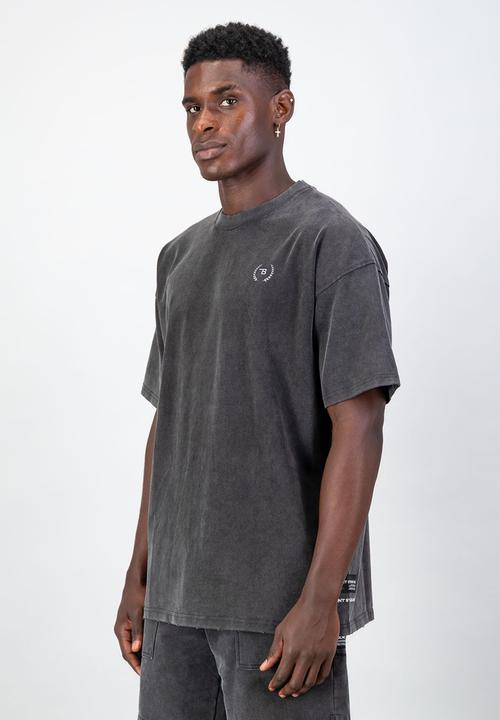 Burnt  - Ultra Heavy Oversized Tee - Acid Black