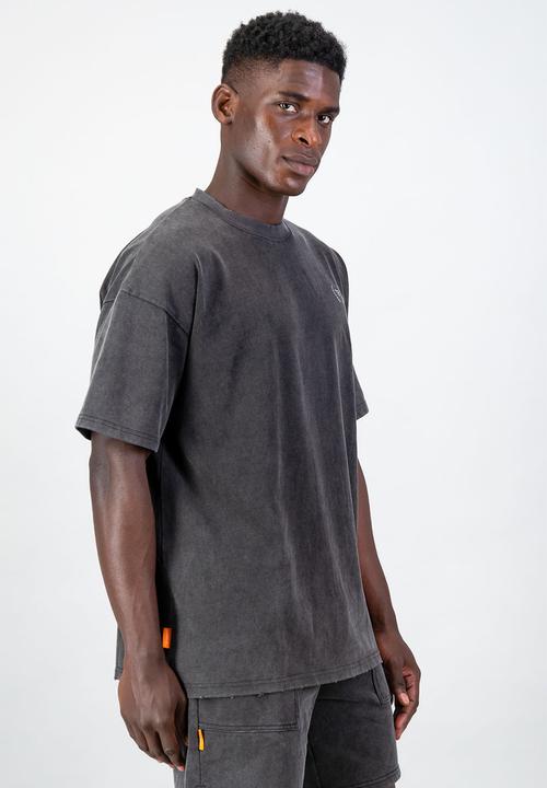 Burnt  - Ultra Heavy Oversized Tee - Acid Black