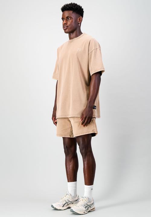 Burnt  - Ultra Heavy Oversized Tee - Brown
