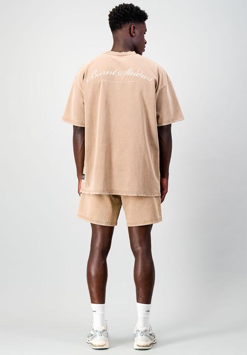 Burnt  - Ultra Heavy Oversized Tee - Brown