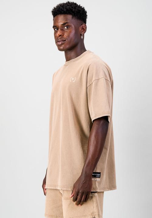 Burnt  - Ultra Heavy Oversized Tee - Brown
