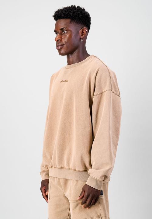 Burnt  - Ultra Heavy Crew Top - Brown