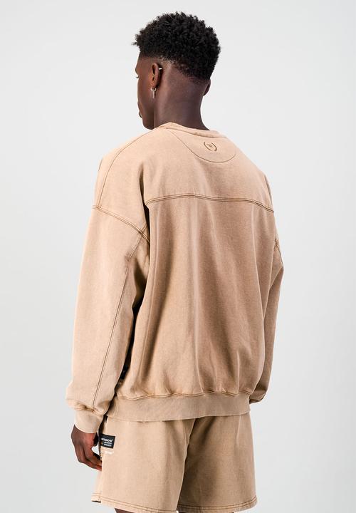 Burnt  - Ultra Heavy Crew Top - Brown