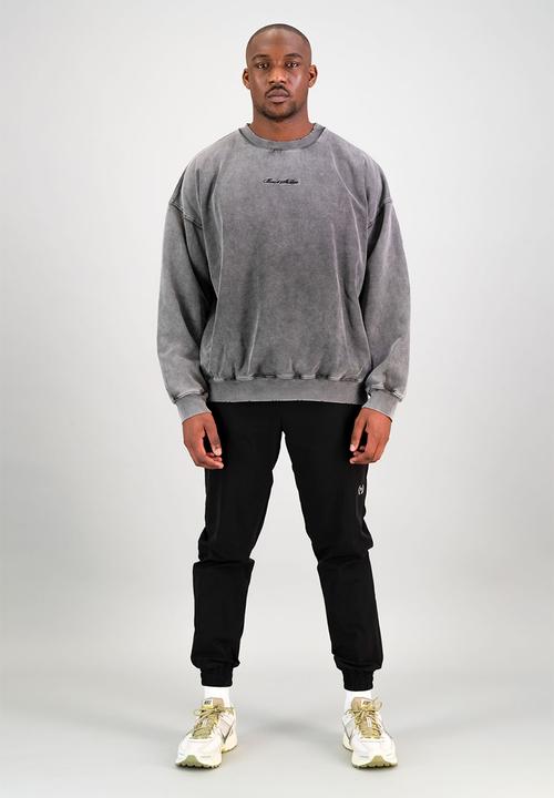 Burnt  - Ultra Heavy Crew Top - Acid Black