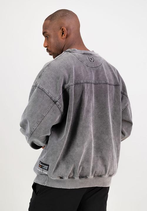 Burnt  - Ultra Heavy Crew Top - Acid Black