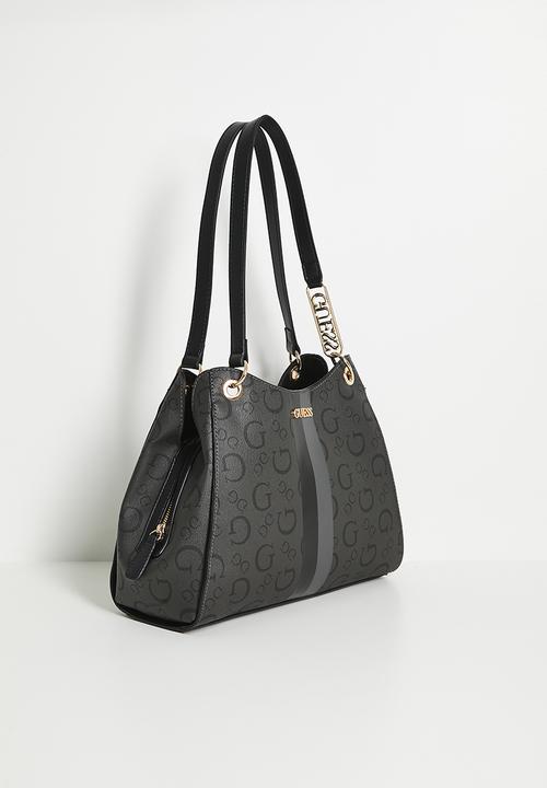 GUESS - Wester satchel bag- coal