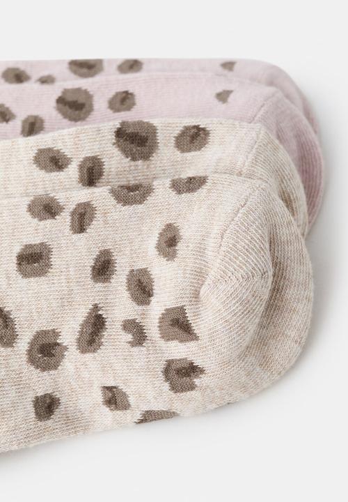 MANGO - 2 pack patterned socks - brown