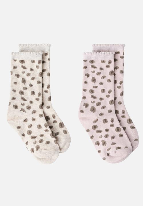 MANGO - 2 pack patterned socks - brown
