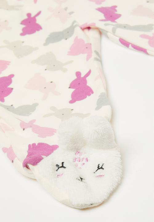 Pop Candy - Footed leggings - white/bunny multi