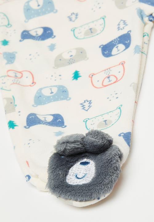Pop Candy - Footed leggings - white/bear multi