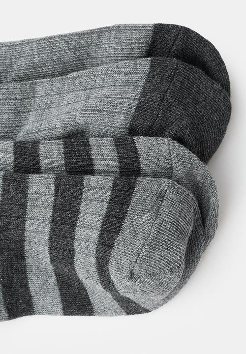 MANGO - Socks RIBSTRIP - Medium Gray