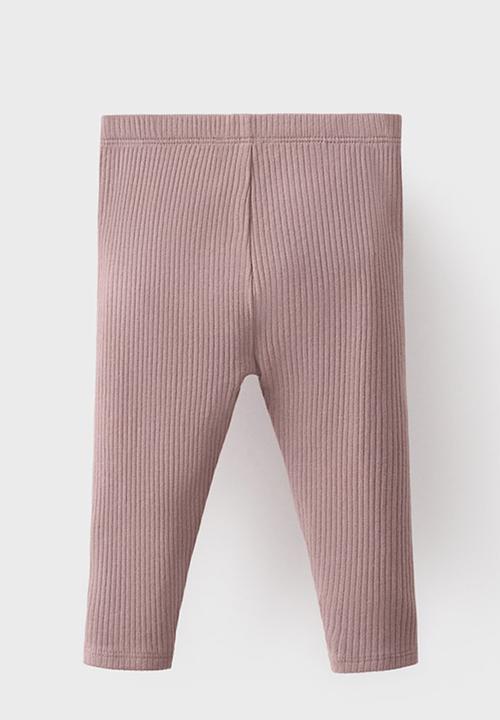 MANGO - Leggings gin - dark red