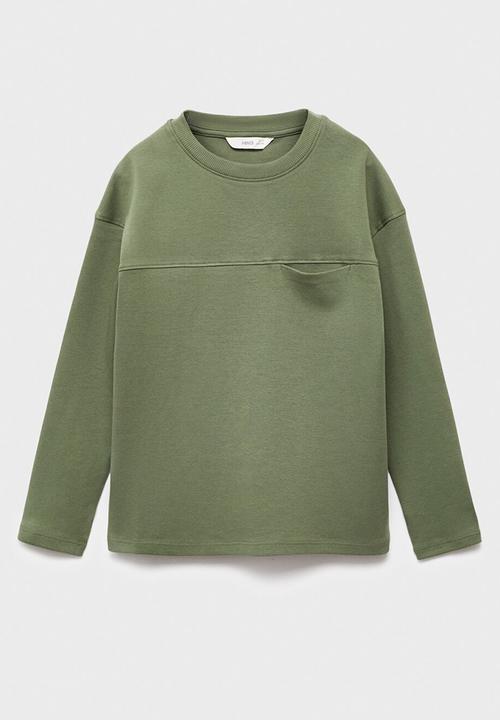 MANGO - T-shirt nubasic - green