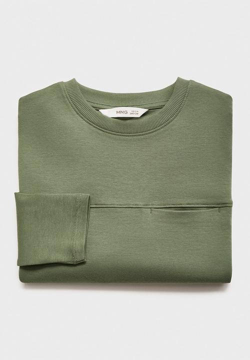 MANGO - T-shirt nubasic - green
