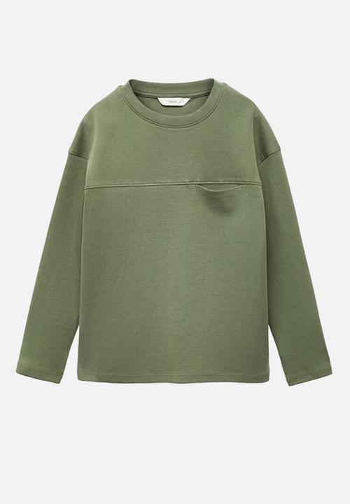 MANGO - T-shirt nubasic - green