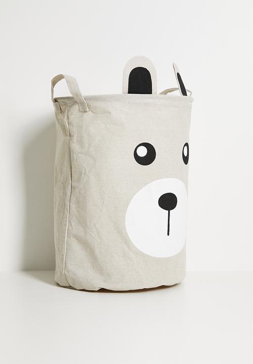 Pop Candy - Bear design storage bag - oatmeal
