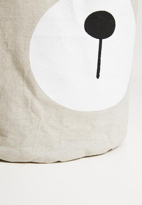 Pop Candy - Bear design storage bag - oatmeal