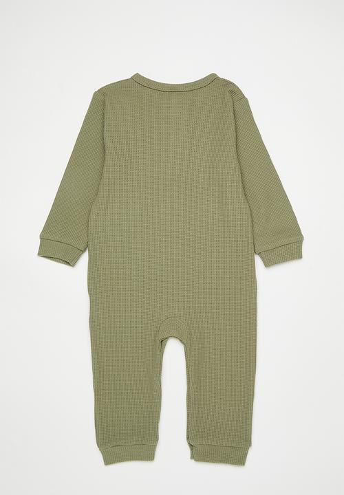 Pop Candy - Long sleeve romper - army green