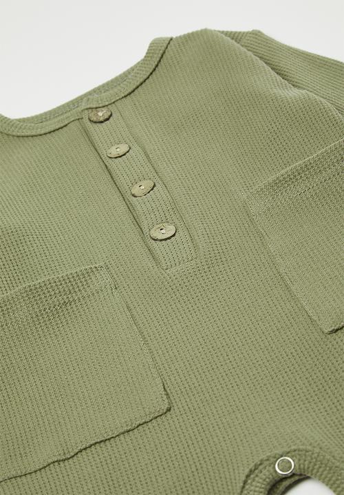Pop Candy - Long sleeve romper - army green