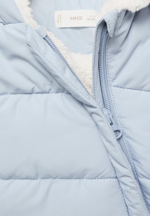 MANGO - Puffer coat teddy - light/pastel blue