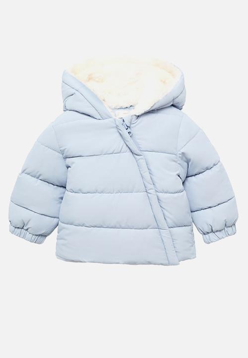 MANGO - Puffer coat teddy - light/pastel blue