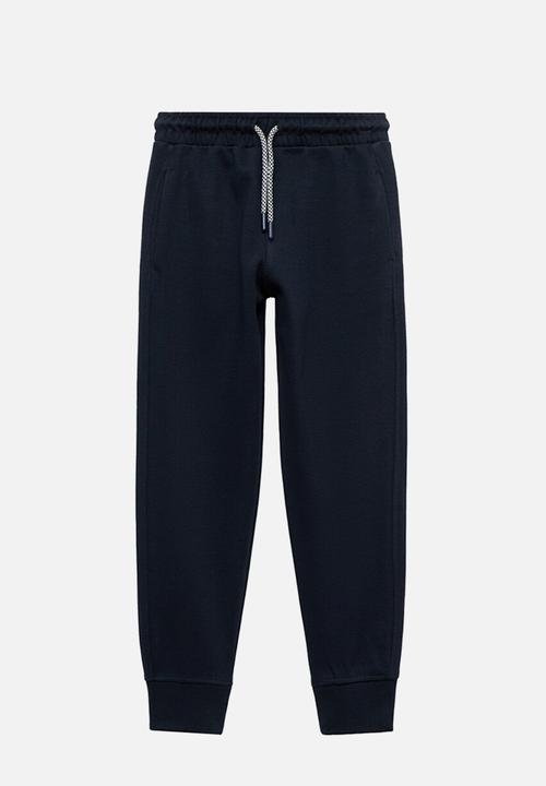 MANGO - Joggers pique - navy
