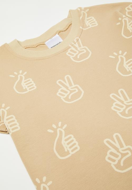 Pop Candy - Tee & shorts - beige/multi