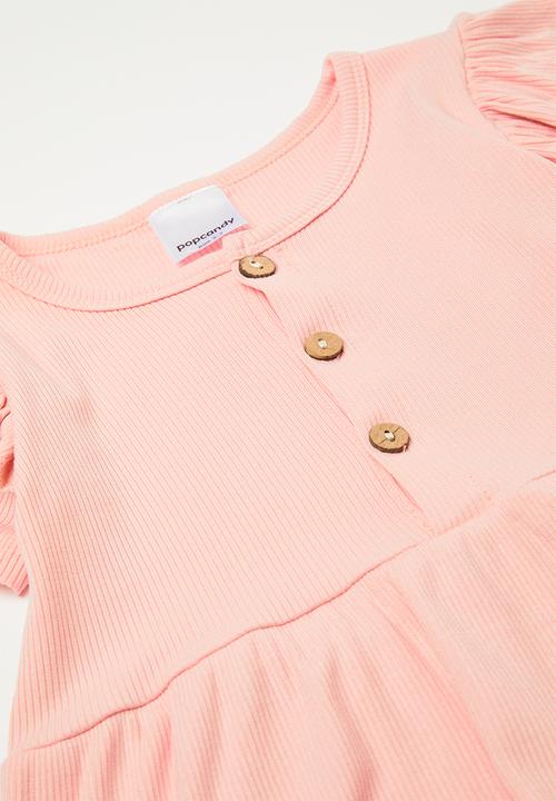 Pop Candy - Peplum tee & flared legging set - pink