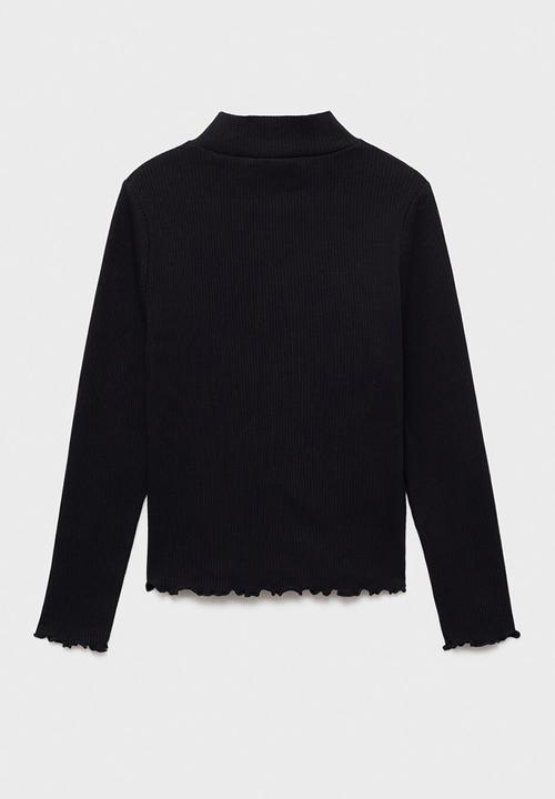 MANGO - T-Shirt TURBORIB - black