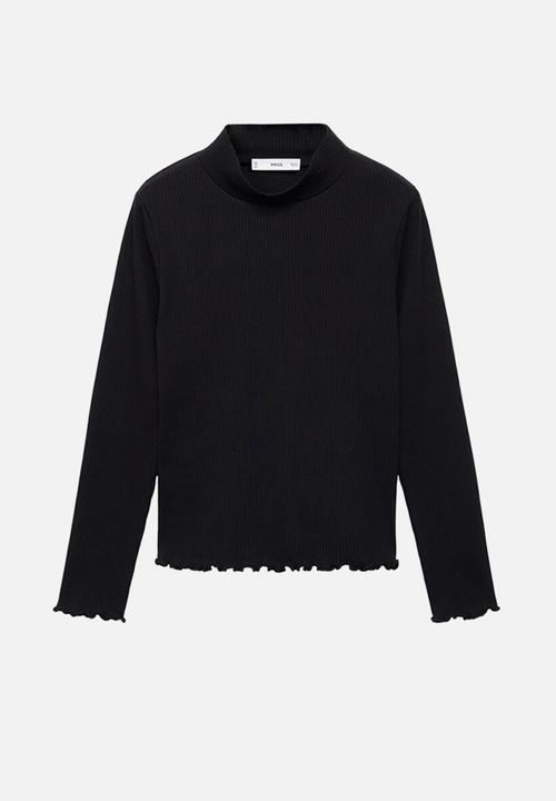 MANGO - T-Shirt TURBORIB - black