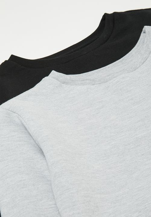 Pop Candy - 2 Pack plain sweatshirt - black/grey