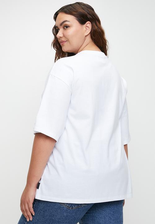 adidas Originals - Plus OVSZED FL TEE W  - white