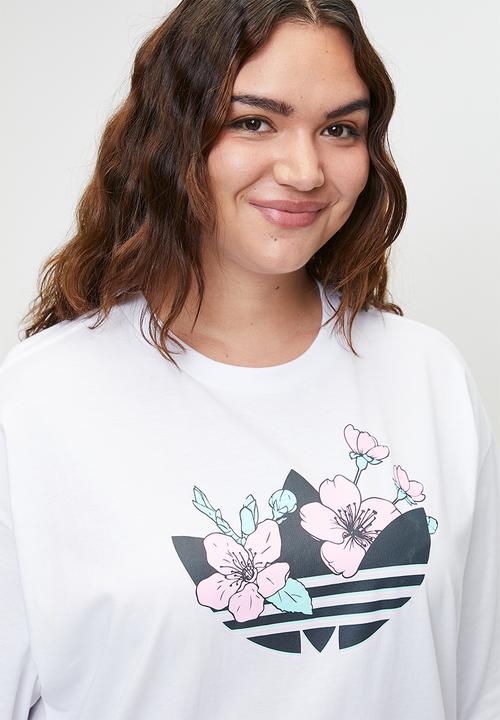 adidas Originals - Plus OVSZED FL TEE W  - white